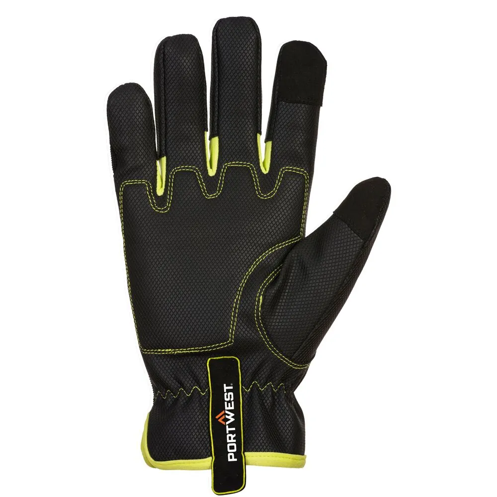 Φωτογραφία από πίσω του A771 - Γάντι PW3 Tradesman σε Black-Yellow χρώμα