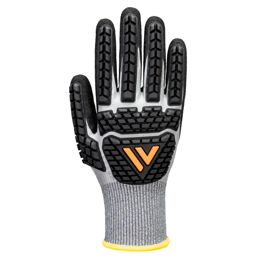Φωτογραφία από πίσω του AP54 - Impact F13 Nitrile Foam TPR Waterproof Glove σε Grey-Black χρώμα