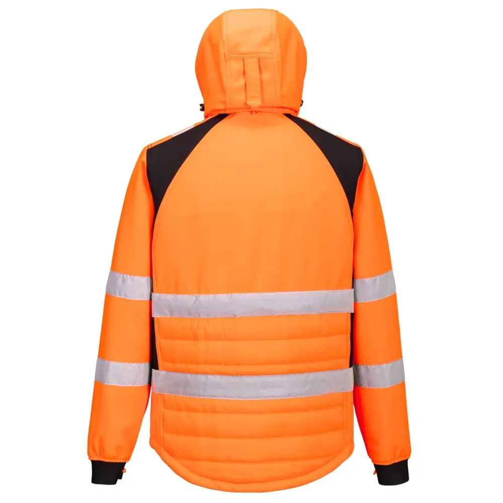 Φωτογραφία από πίσω του CD863 - WX2 Eco Hi-Vis Hybrid Jacket σε Orange-Black χρώμα