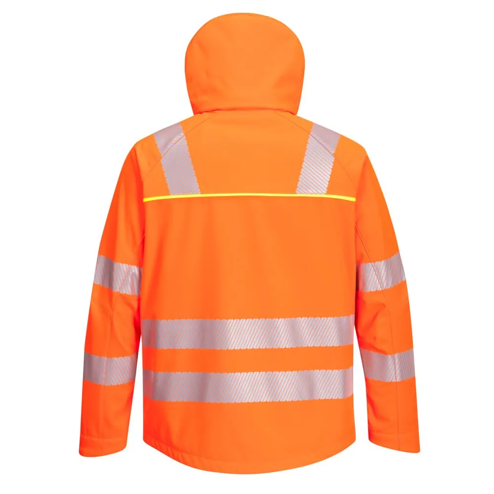 Φωτογραφία από πίσω του DX475 - Ανακλαστικό Softshell DX4(3L) σε Orange-Black χρώμα