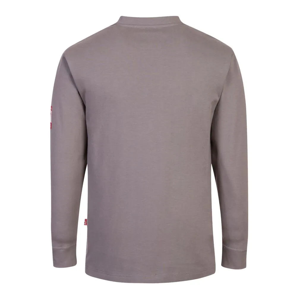 Φωτογραφία από πίσω του FR32 - FR Anti-Static Henley σε Grey χρώμα