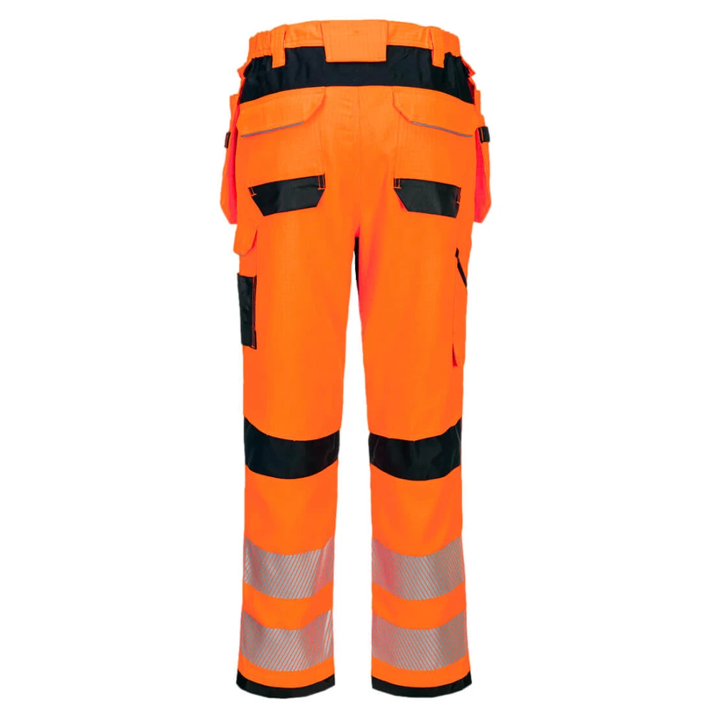 Όπισθεν φωτογραφία του FR415 - Παντελόνι τύπου Holster PW3 FR HVO σε Orange/Black χρώμα