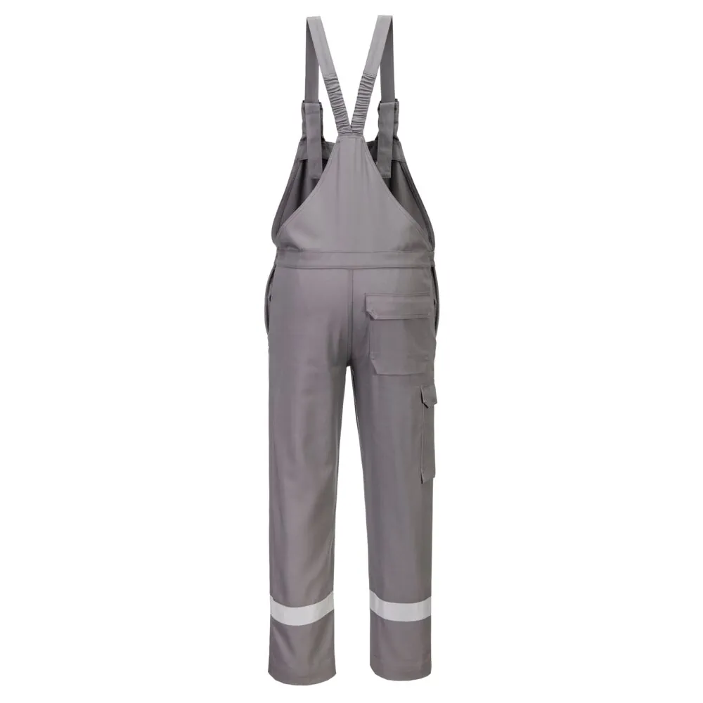 Φωτογραφία από πίσω του FR418 - Bizflame Work+ FR Bib and Brace σε Grey χρώμα