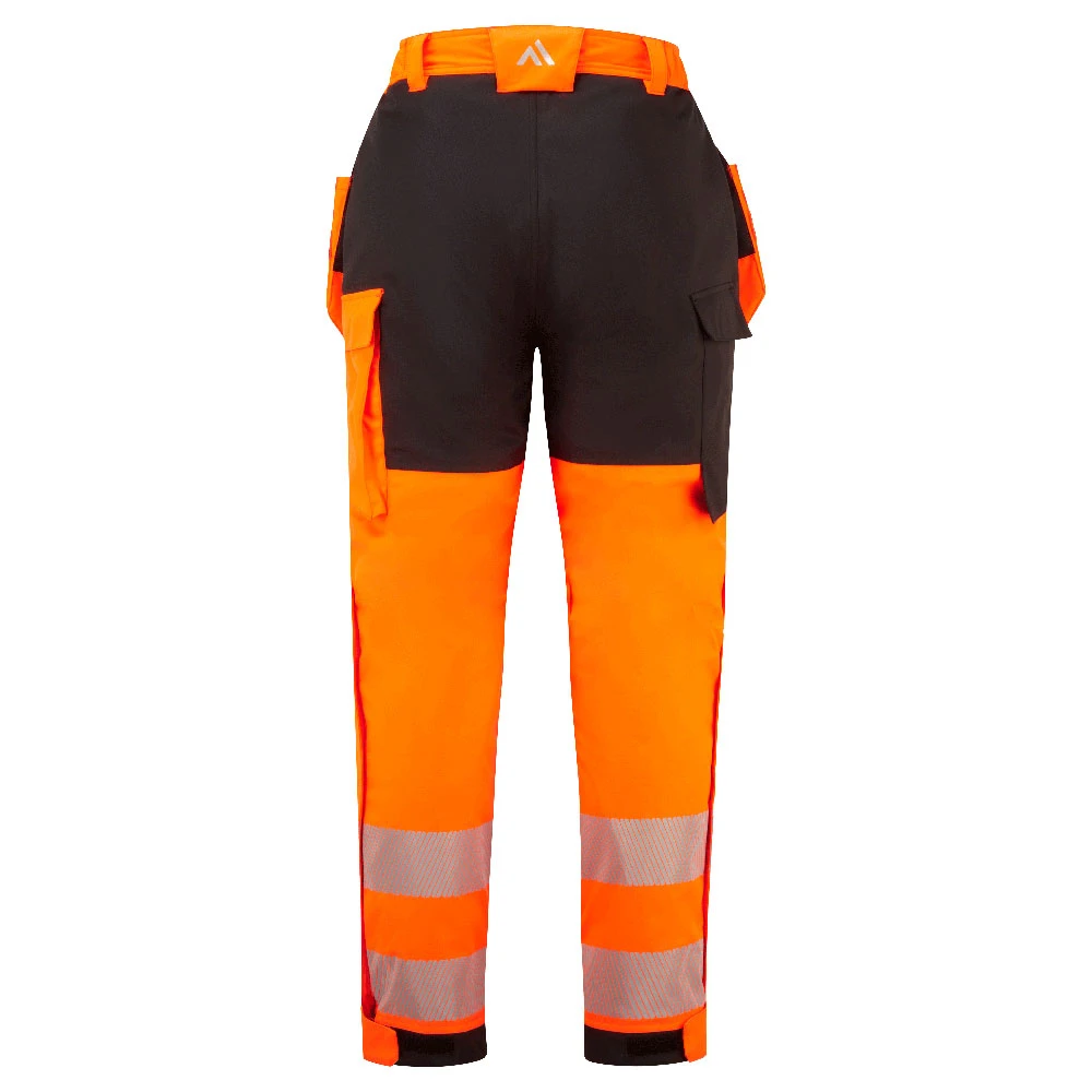Όπισθεν φωτογραφία του FR427 - FR Modaflame Rain+ Hi-Vis Χειμερινό Παντελόνι Holster PW3 σε Orange/Black χρώμα