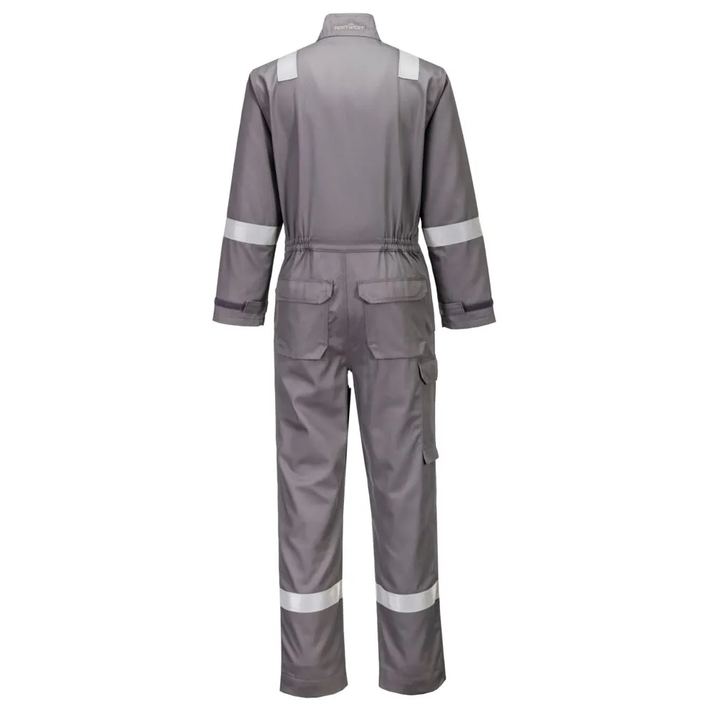 Φωτογραφία από πίσω του FR513 - Bizflame Work+ FR Coverall σε Grey χρώμα