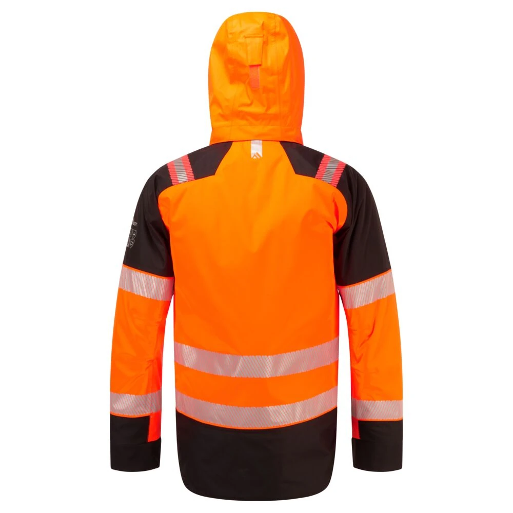 Φωτογραφία από πίσω του FR606 - FR Modaflame Rain+ Hi-Vis Χειμερινό Μπουφάν PW3 σε Orange-Black χρώμα