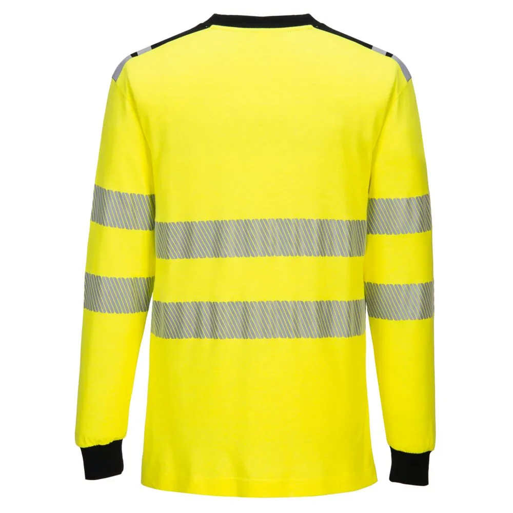 Φωτογραφία από πίσω του FR701 - FR Modaflame Hi-Vis T-Shirt PW3 σε Yellow-Black χρώμα