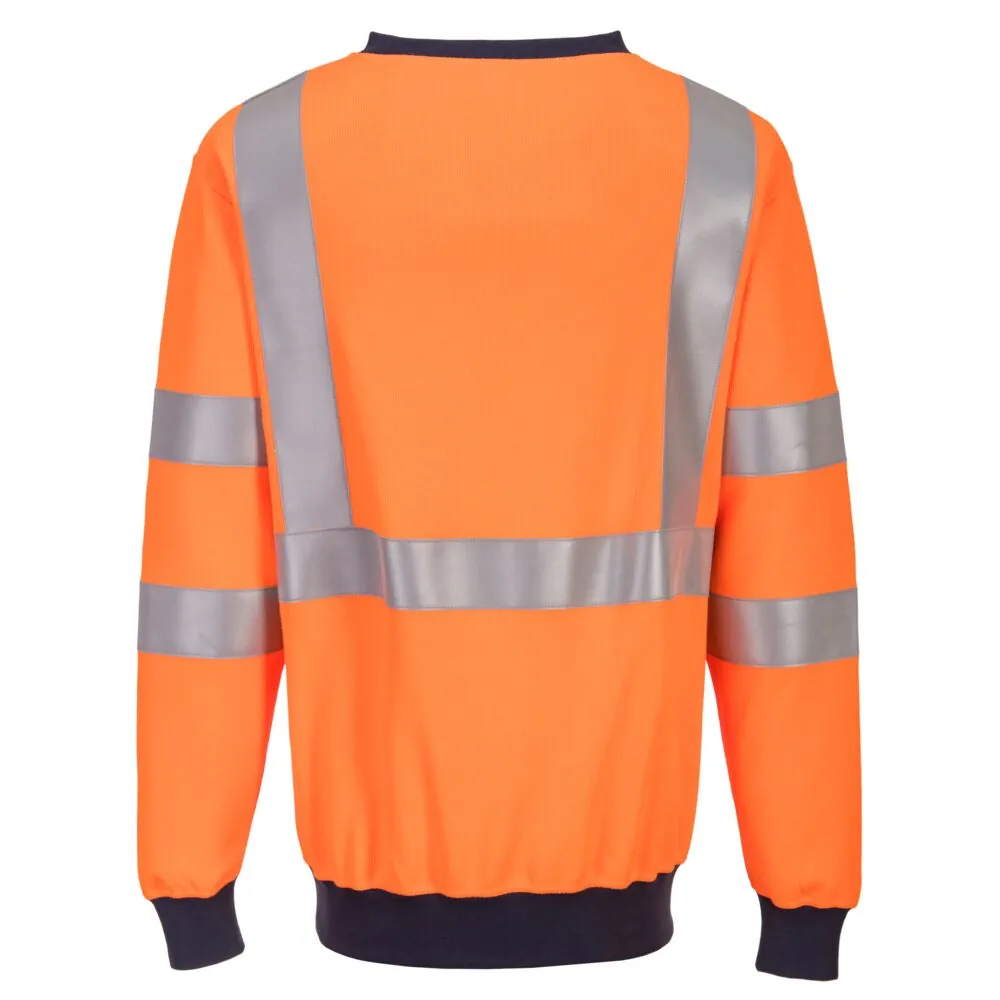Φωτογραφία από πίσω του FR703 - Φούτερ FR Modaflame HVO σε Orange χρώμα