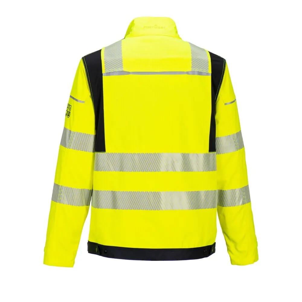 Φωτογραφία από πίσω του FR714 - Modaflame Hi-Vis Σακάκι Εργασίας FR PW3 σε Yellow-Black χρώμα