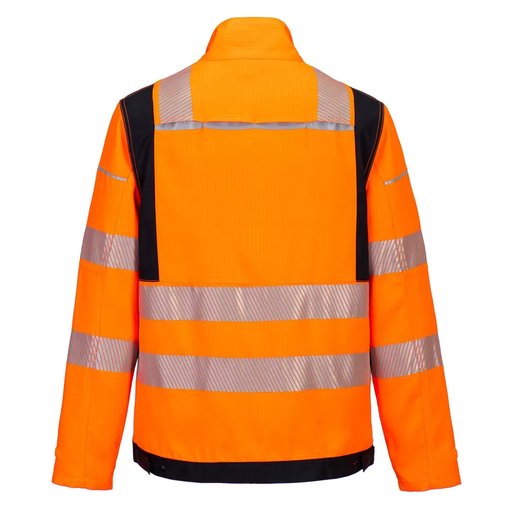 Φωτογραφία από πίσω του FR722 - Modaflame Hi-Vis Σακάκι Εργασίας HVO FR PW3 σε Orange-Black χρώμα