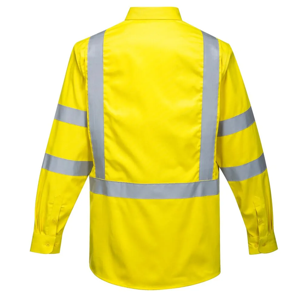 Φωτογραφία από πίσω του FR95 - Bizflame 88/12 FR Πουκάμισο Hi-Vis σε Yellow χρώμα