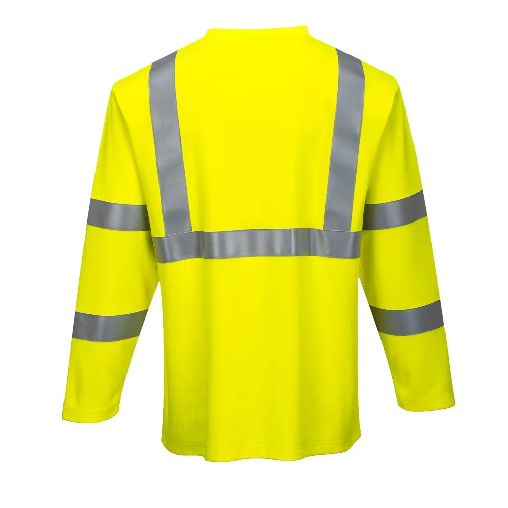Φωτογραφία από πίσω του FR96 - FR Modaflame Μπλούζα T-Shirt Hi-Vis με Μακρύ μανίκι σε Yellow χρώμα