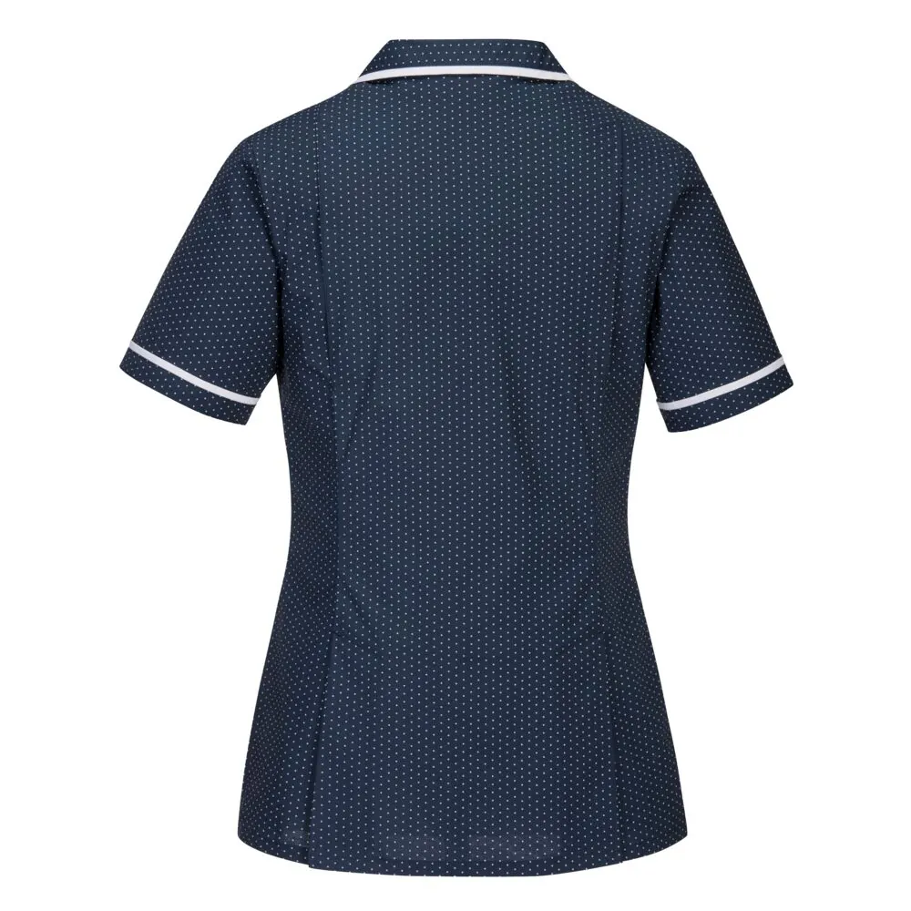 Φωτογραφία από πίσω του LW19 - Stretch Classic Care home Tunic σε Navy χρώμα