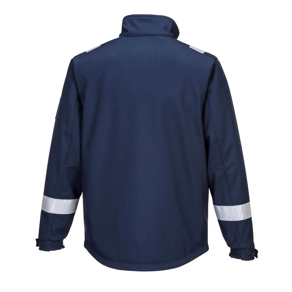 Φωτογραφία από πίσω του MV73 - Modaflame Softshell Jacket σε Navy χρώμα