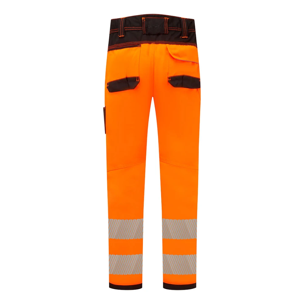 Όπισθεν φωτογραφία του PW340 - PW3 Hi-Vis Παντελόνια Εργασίας σε Orange/Black Short χρώμα