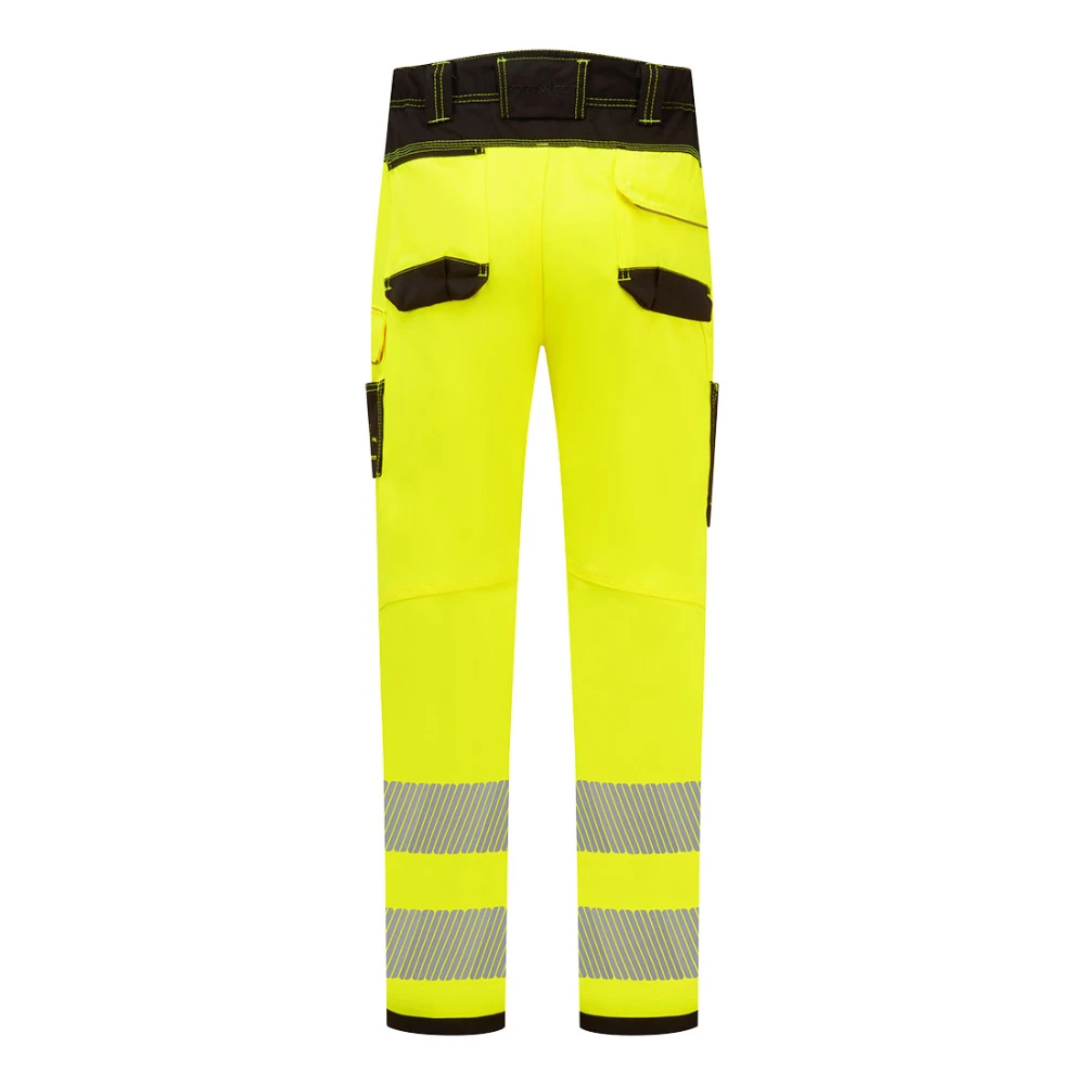 Όπισθεν φωτογραφία του PW340 - PW3 Hi-Vis Παντελόνια Εργασίας σε Yellow/Black Short χρώμα