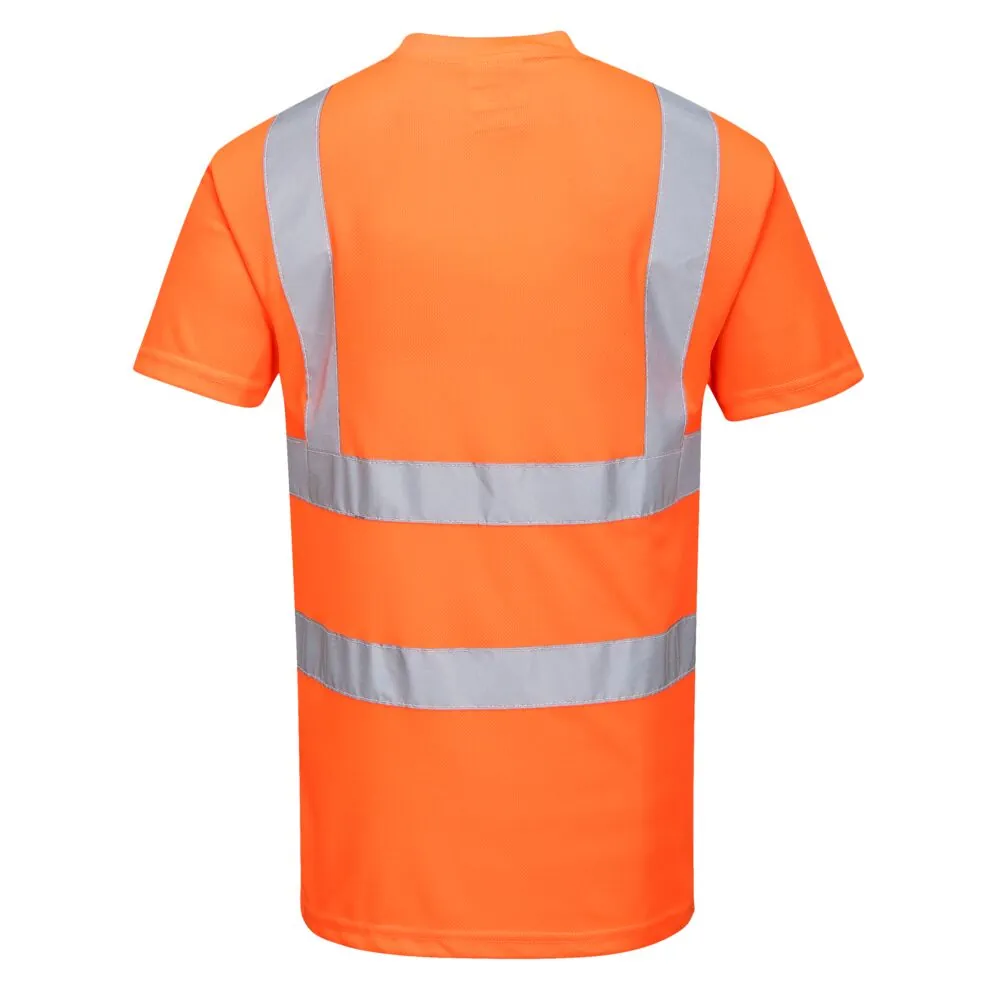 Φωτογραφία από πίσω του RT23 - Ανακλαστικό T-Shirt RIS σε Orange χρώμα