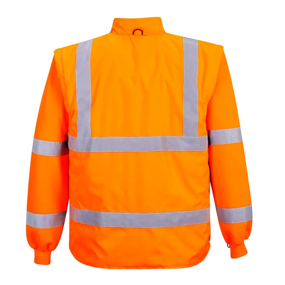 Φωτογραφία από πίσω του RT27 - Hi-Vis αναπνεύσιμο -σε- μπουφάν κυκλοφορίας σε Orange χρώμα