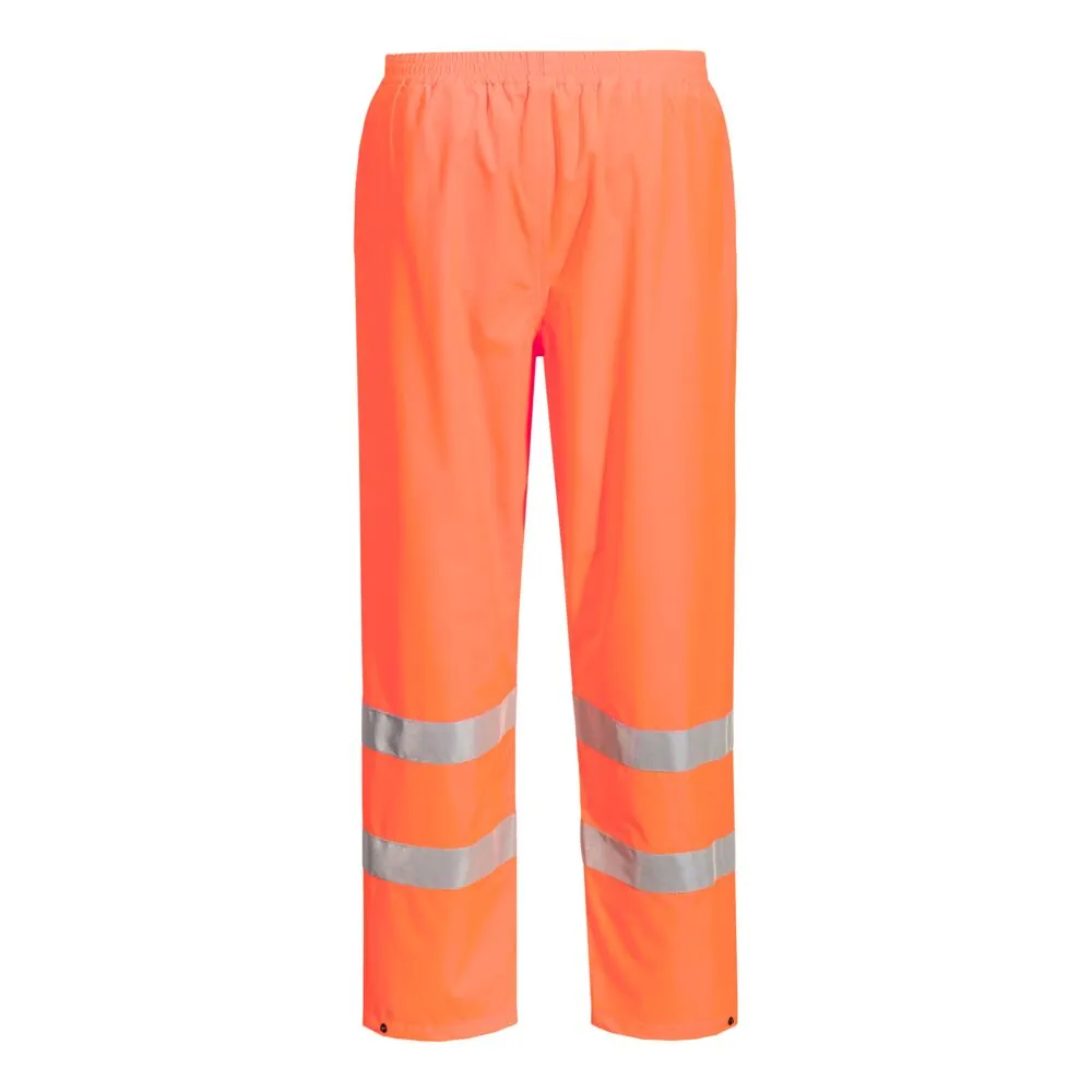 'Οπισθεν φωτογραφία του S165 - Hi-Vis Lightweight Packable Trousers σε Orange χρώμα