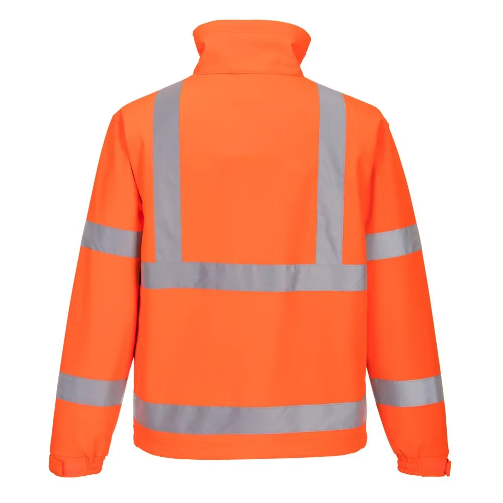 Φωτογραφία από πίσω του S424 - Μπουφάν Hi-Vis Classic Softshell (3L) σε Orange χρώμα