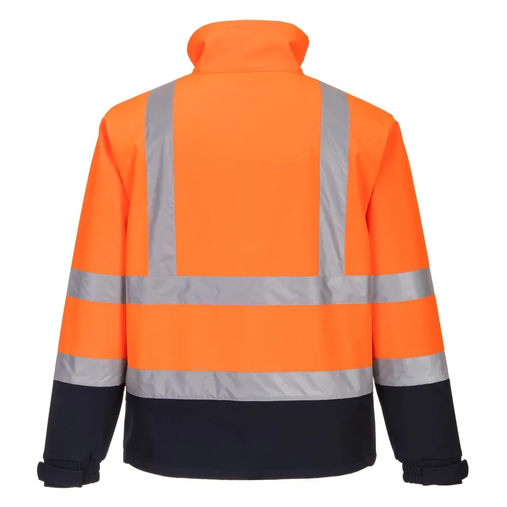 Φωτογραφία από πίσω του S425 - Δίχρωμο Softshell Μπουφάν(3L) σε Orange-Navy χρώμα