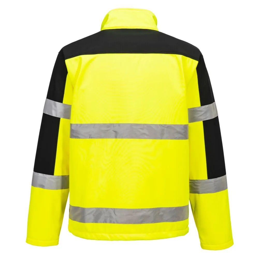 Φωτογραφία από πίσω του S429 - Δίχρωμο Softshell Μπουφάν(3L) σε Yellow χρώμα