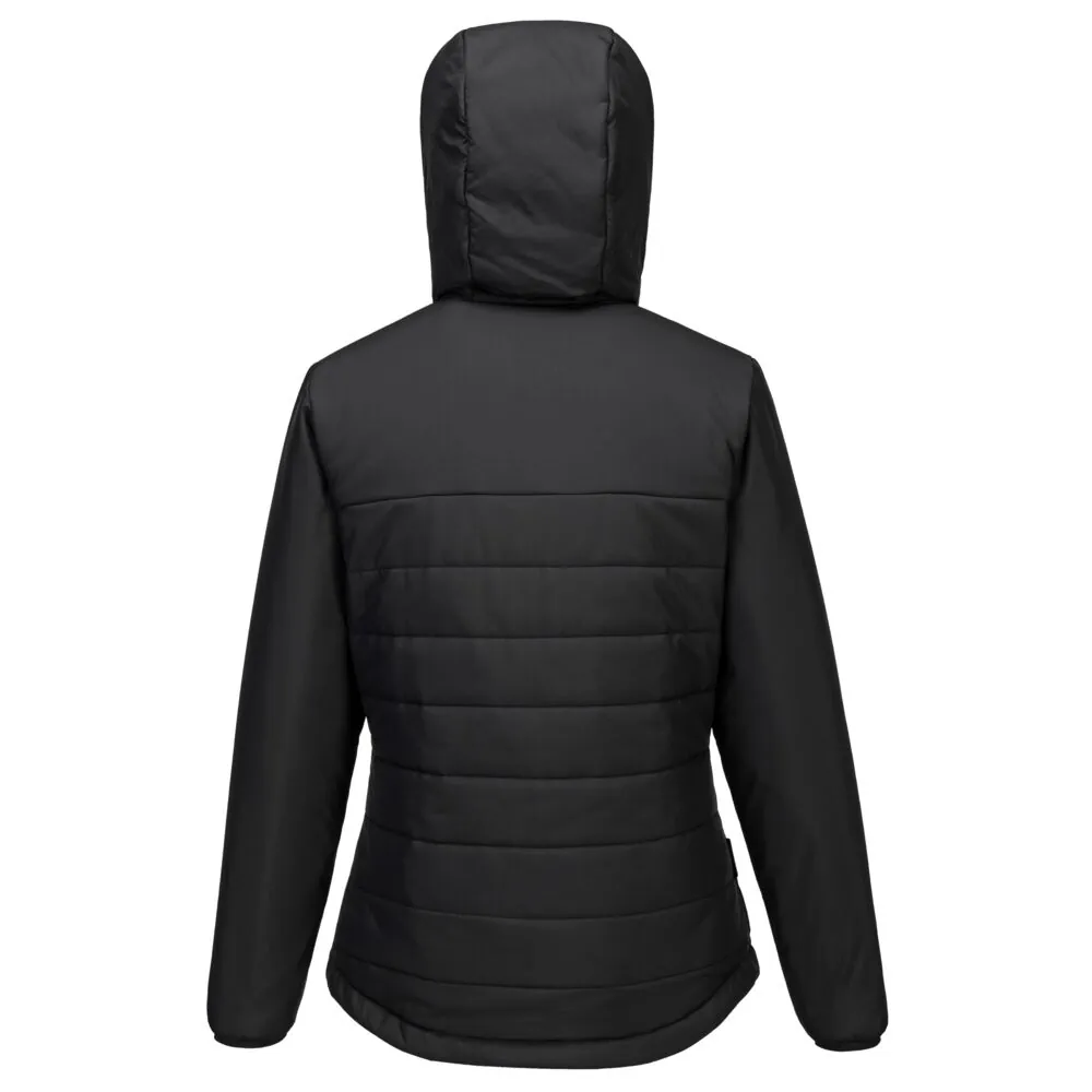 Φωτογραφία από πίσω του S613 - Professional Women's Hooded Insulated Baffle Jacket σε Black χρώμα