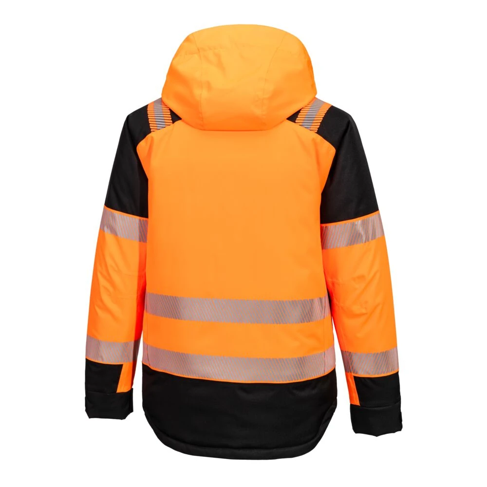 Φωτογραφία από πίσω του T160 - PW3 Hi-Vis Winter Jacket σε Orange-Black χρώμα