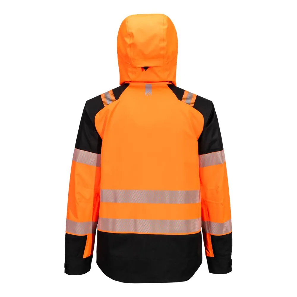 Φωτογραφία από πίσω του T161 - Αδιάβροχο Hi-Vis Overhead PW3 (3L) σε Orange-Black χρώμα