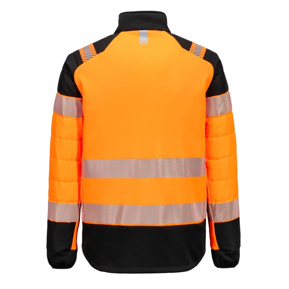 Φωτογραφία από πίσω του T170 - PW3 Hi-Vis Hybrid Baffle Jacket σε Orange-Black χρώμα