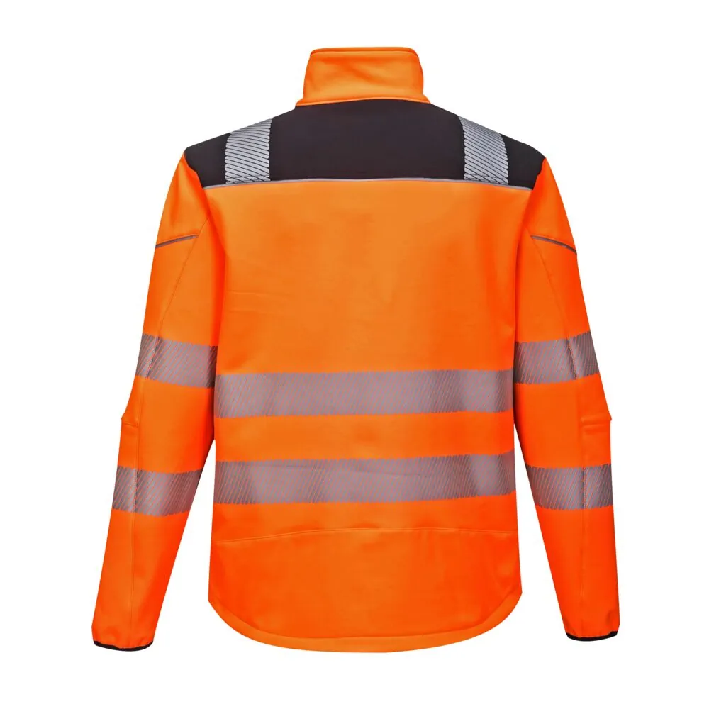 Φωτογραφία από πίσω του T402 - PW3 Softshell Ανακλαστικό Μπουφάν σε Orange-Black χρώμα
