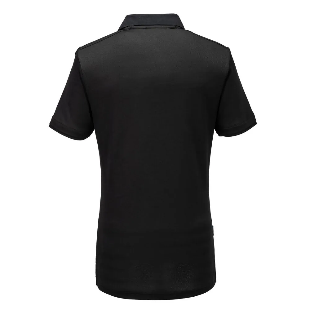 Φωτογραφία από πίσω του T722 - Μπλούζα Πόλο Eco S/S σε Black χρώμα