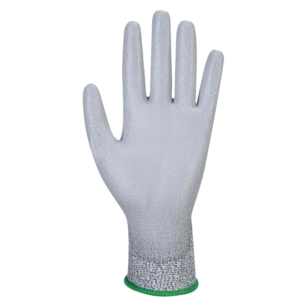 Φωτογραφία από πίσω του VA620 - Αυτόματης πώλησης Cut 3 PU Palm Glove σε Grey χρώμα