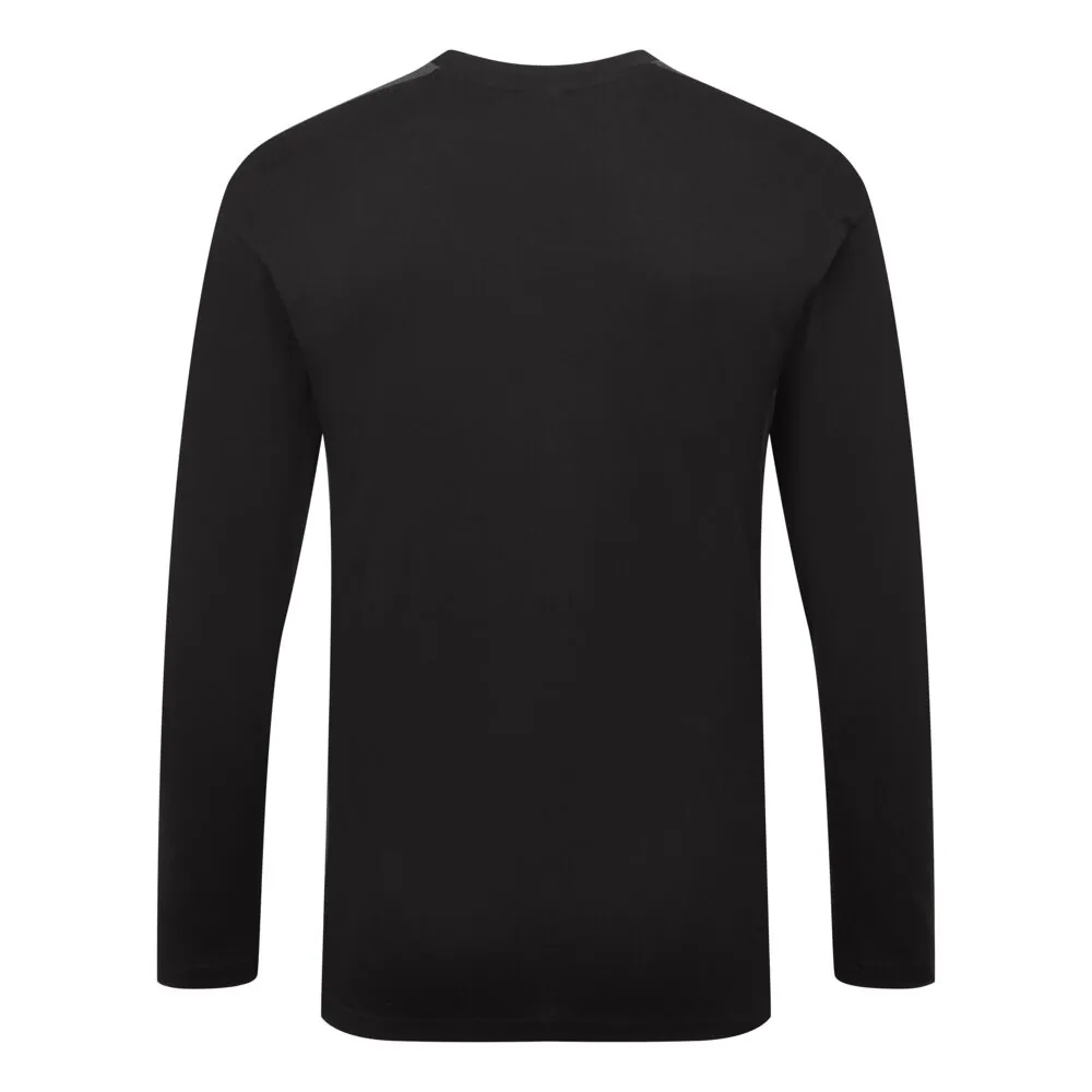 Φωτογραφία από πίσω του W1664 - Two-Tone T-Shirt L/S σε Black-Grey χρώμα
