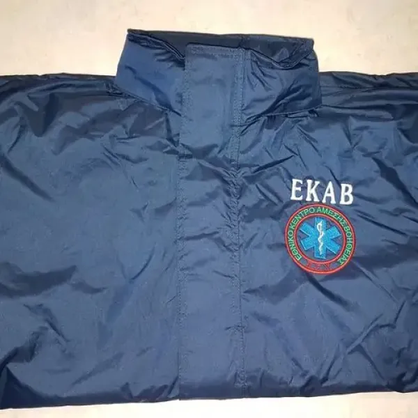 Αδιάβροχο jacket 502 με επένδυση και κεντήματα ΕΚΑΒ -01