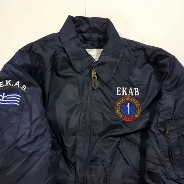 Fly jacket με κεντήματα ΕΚΑΒ ή Ιατρού -01