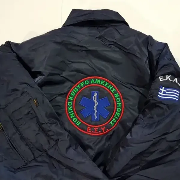 Fly jacket με κεντήματα ΕΚΑΒ ή Ιατρού -03