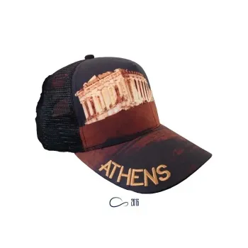 Φωτογραφία από Mesh souvenir καπέλο - Πεντάφυλλο καπέλο τζόκεϊ σε χρώμα Athens