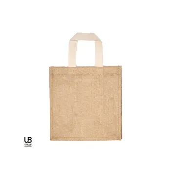 Φωτογραφία από Cuba - Μικρή τσάντα αγοράς απο γιούτα με πλακέ βαμβακερά χερούλια σε χρώμα Natural