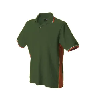 Φωτογραφία από Ankara - Ανδρικό πόλο πικέ σε χρώμα Dark Green-Orange