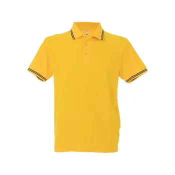 Φωτογραφία από Paris Man - Ανδρικό πόλο πικέ σε χρώμα Yellow-Blue