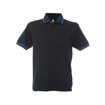 Φωτογραφία από Paris Man - Ανδρικό πόλο πικέ σε χρώμα Navy-Royal