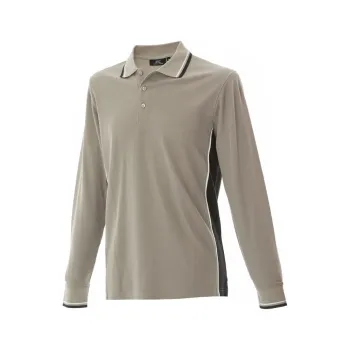 Φωτογραφία από Malta - Ανδρικό μακρυμάνικο πόλο πικέ σε χρώμα Grey-Black