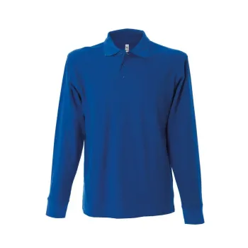 Φωτογραφία από Tunisi Man - Ανδρικό μακρυμάνικο πόλο πικέ σε χρώμα Royal Blue