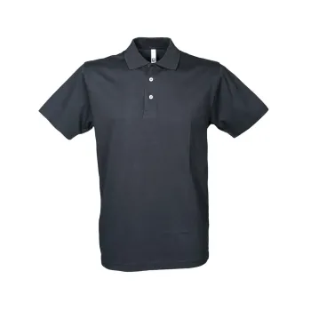 Φωτογραφία από Panama - Ανδρικό πόλο σε ύφασμα ζέρσει σε χρώμα Black