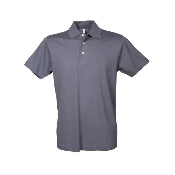 Φωτογραφία από Panama - Ανδρικό πόλο σε ύφασμα ζέρσει σε χρώμα Grey