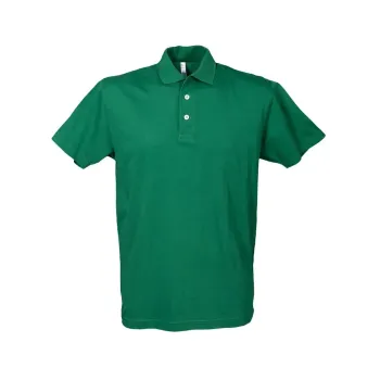 Φωτογραφία από Panama - Ανδρικό πόλο σε ύφασμα ζέρσει σε χρώμα Green