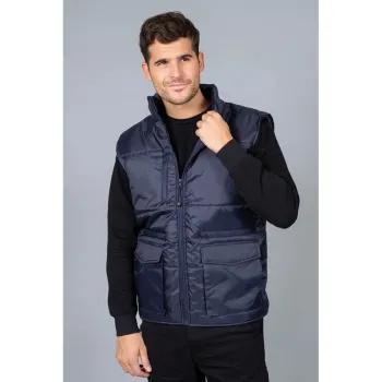 Φωτογραφία από Birmingham - Γιλέκο γυαλιστερό πολυεστερικό σε χρώμα Navy