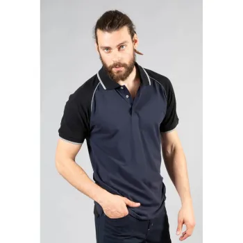 Φωτογραφία από Chicago - Ελαστικό πόλο πικέ σε χρώμα Navy-Black