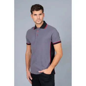 Φωτογραφία από Durban - Ανδρικό πόλο πικέ σε χρώμα Grey-Black